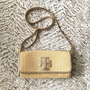 Tory Burch Straw Crossbody Bag